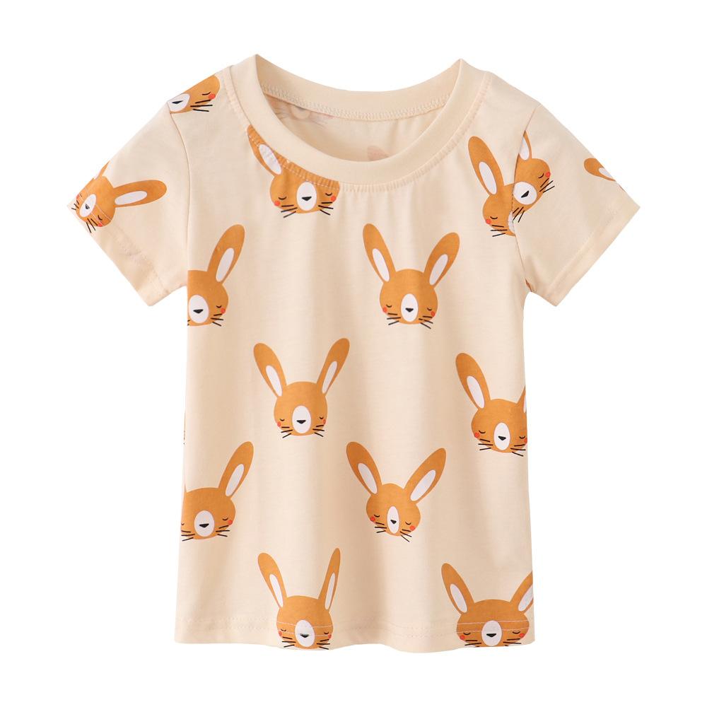 

Children s T-shirts for boys and girls short-sleeved T-shirts for children and middle-aged children summer new children s T-shirts printed tops 100