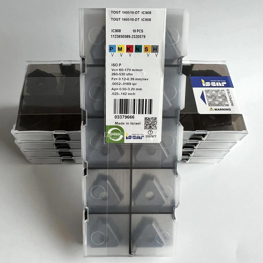 ISCAR / TOGT140510-DT IC908 /Industrial Indexable Carbide Inserts 10 PCS