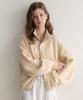 Lenav Esy Cashmere Half Knit Zip Up (Butter)