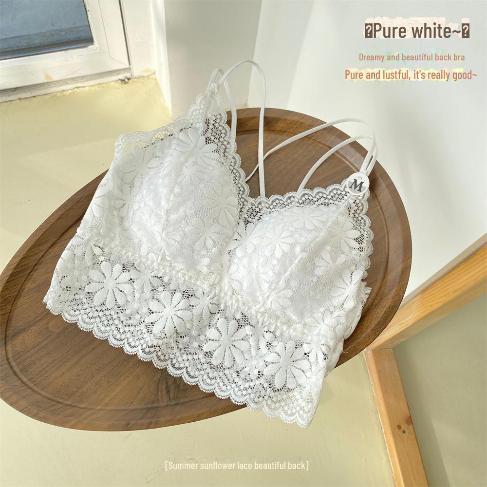 Japanisches Spitzen-Tube-Top mit festem Latex-Cup – kein Stahlring, einteiliges Design für Frauen