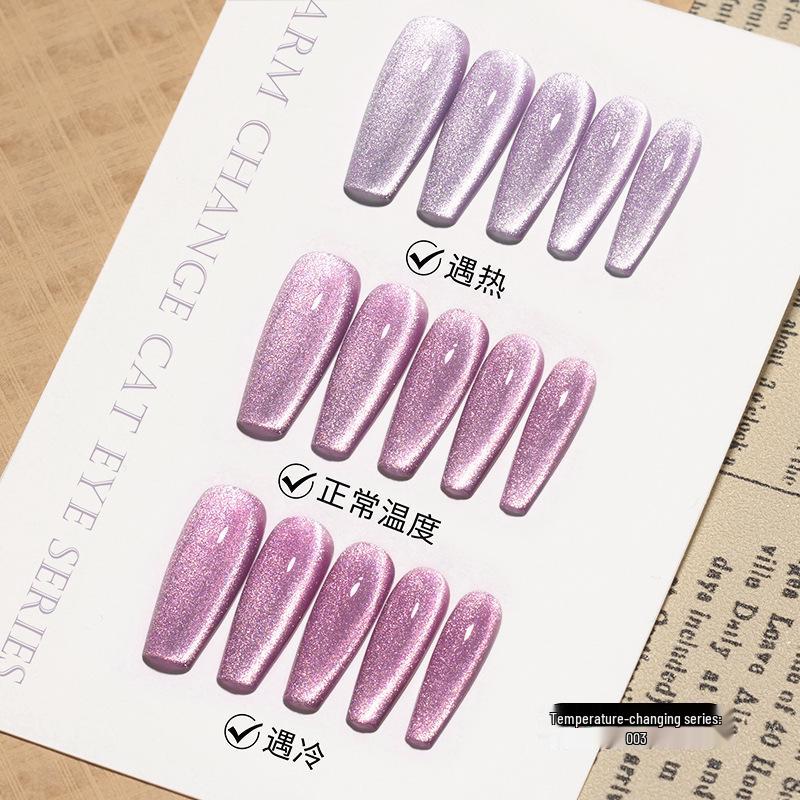 

2025 Temperature-Changing Cat Eye Gel Polish - Crystal Stone Ice Flash