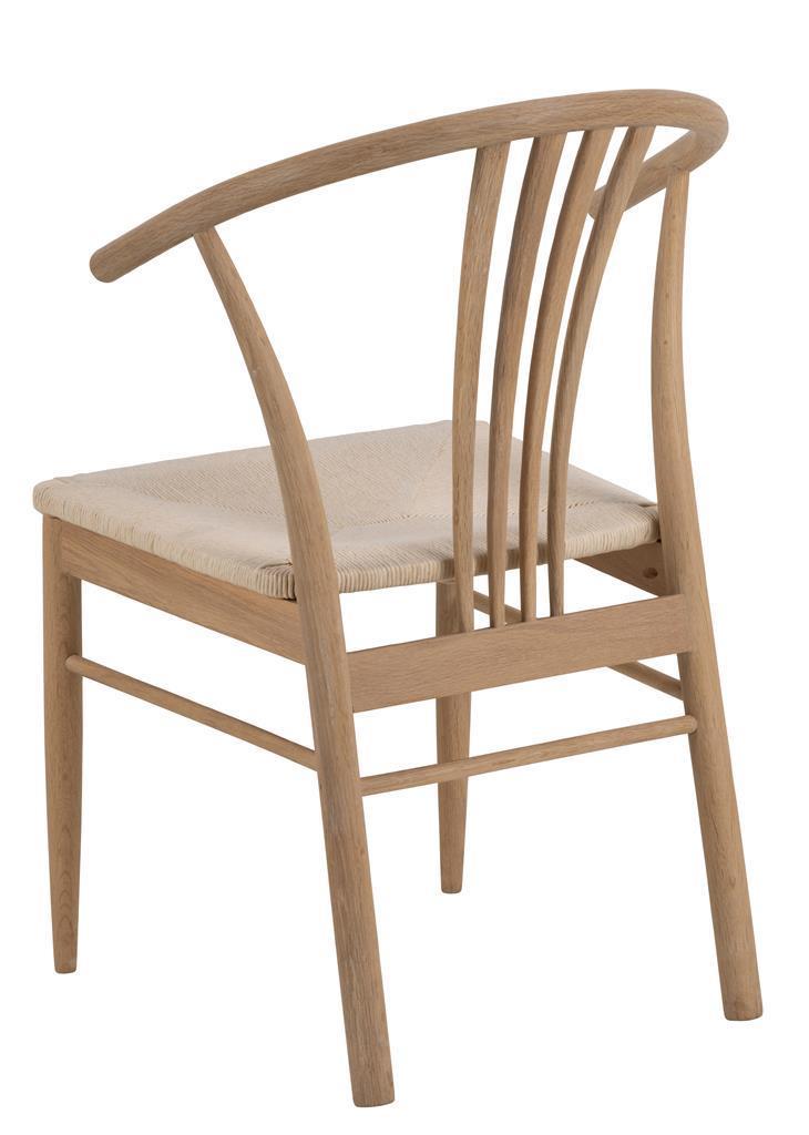 WOODEN CHAIR York bleached oak STRING SEAT jute