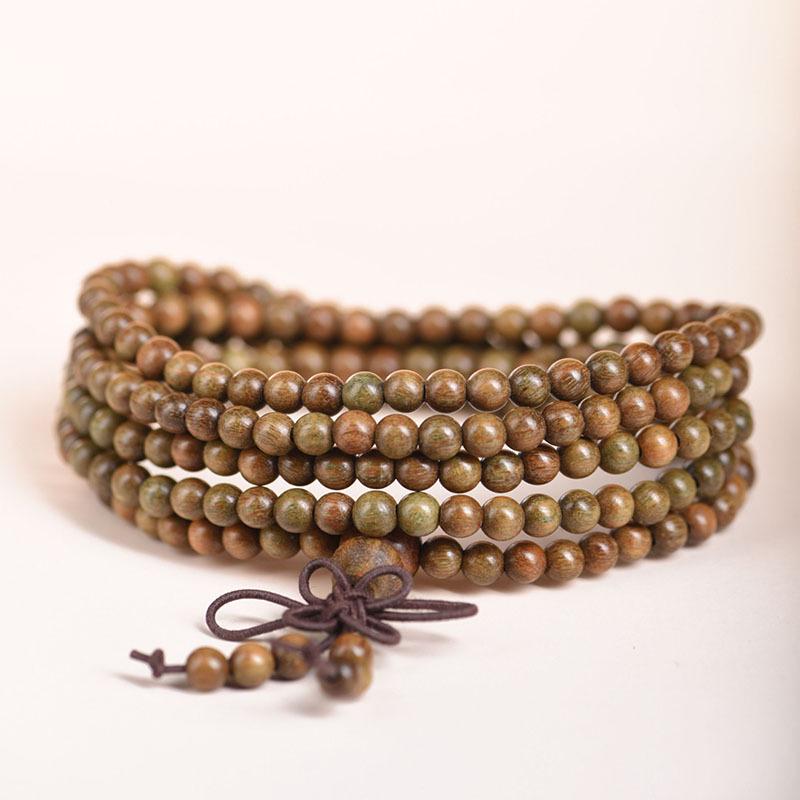 Argentina Agarwood & Green Sandalwood Unisex Prayer Beads Bracelet