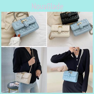 Trendy Korean Small Womens Bag 2021 New Urban Simple Pu Diamond Quilted Chain Bag