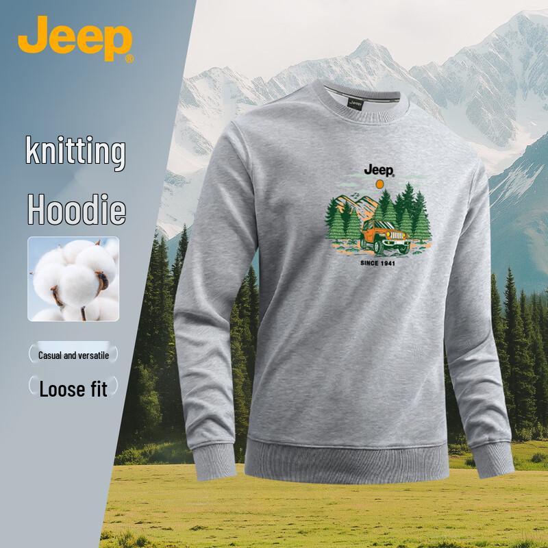 

Унисекс свитшот с круглым вырезом и длинным рукавом Jeep 2XL