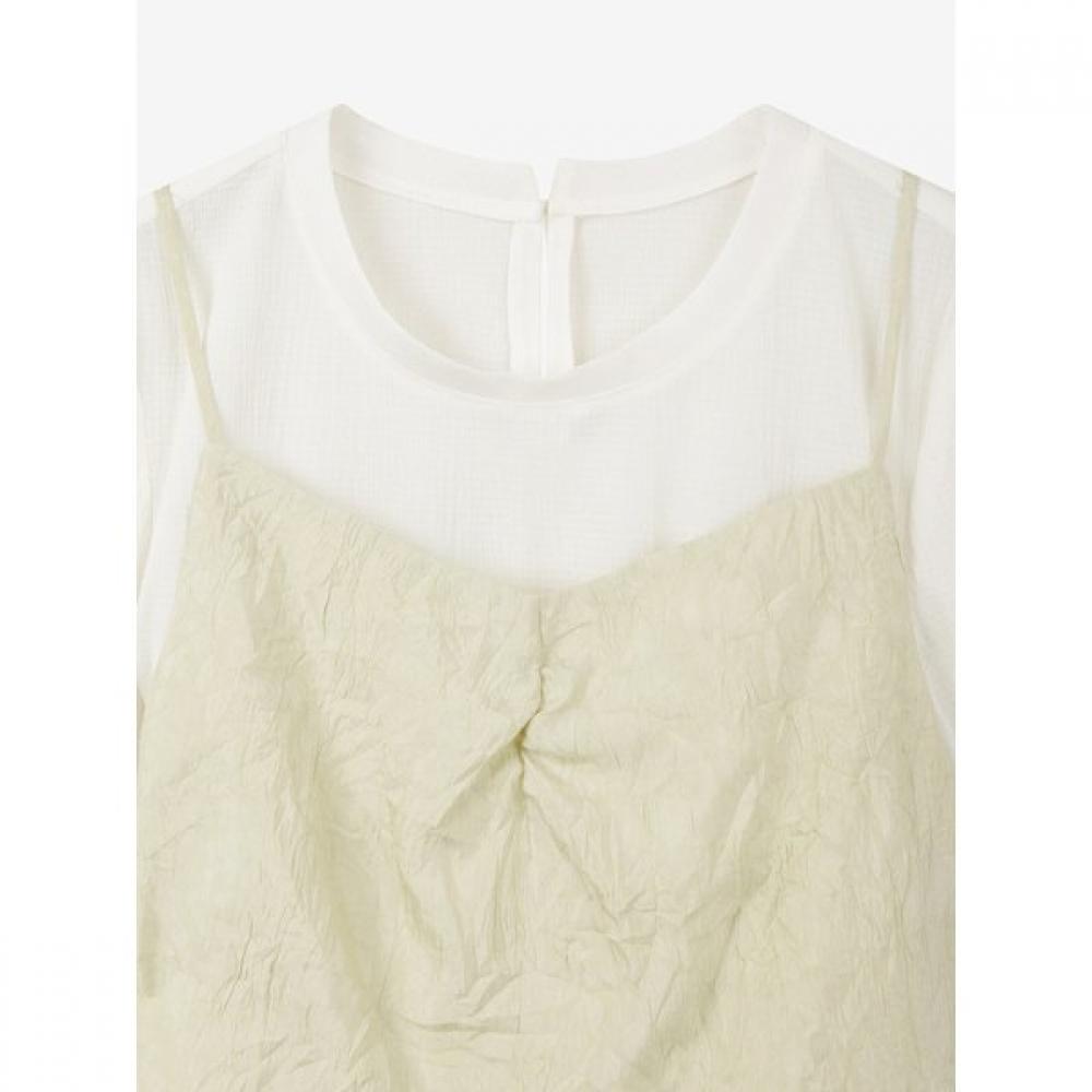 Cc Collect. Women S Shirring veSt   Sheer Inner Set c262mSc047