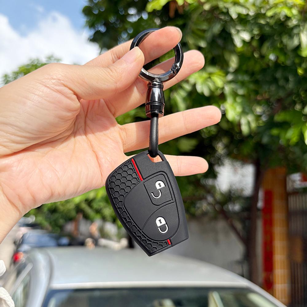 Keychain Key Case For Mercedes Benz V180 C B E R Class Gl Cls Clk W211 E200K W202 W210 Clk 230K C240 Car Remote Key Cover Caps
