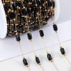 2Meters 1Meter Pink Crystal Beaded Stainless Steel Chains Rhinestone Beading Chains for Necklace Bracelet Jewelry Making DIY