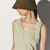 RE RHEE CROCHET BUCKET HAT KHAKI BROWN