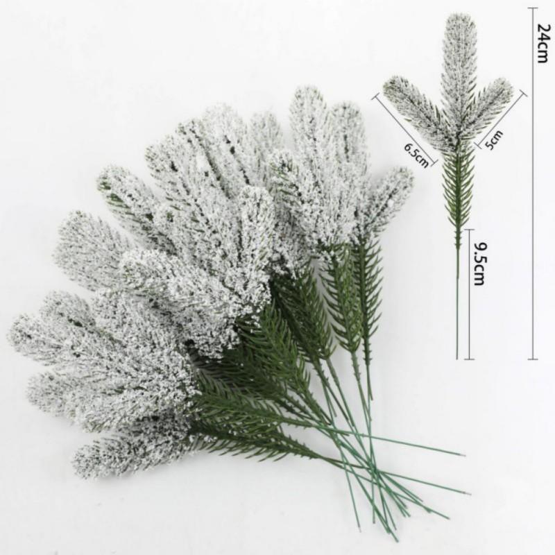 10Pcs Christmas Artificial Pine Needle Branches Set, Artificial Pine Needles Branches Twigs Fake Greenery Pine Picks