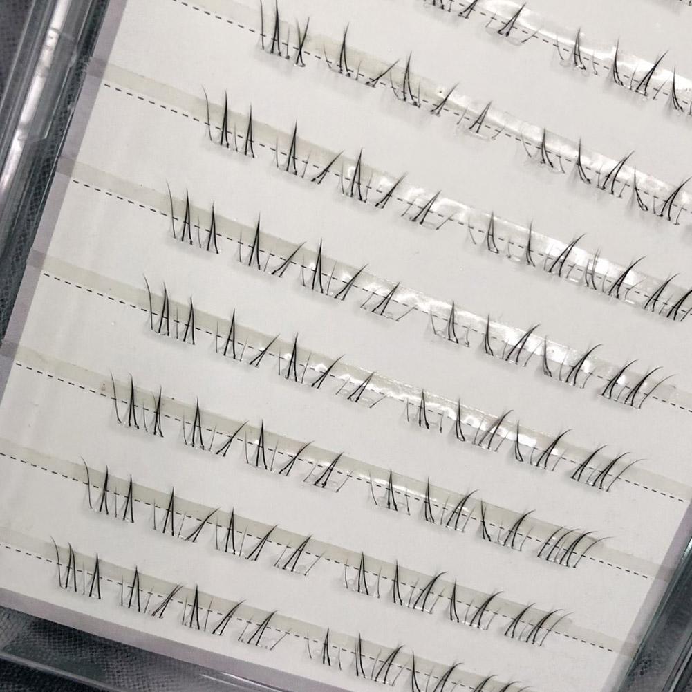 4-6mm Einzelne untere Wimpernbüschel Ohne Kleber C-Schwung Schwarze untere Wimpern Selbstklebende Wimpernverlängerungen Cosplay DIY Make-up