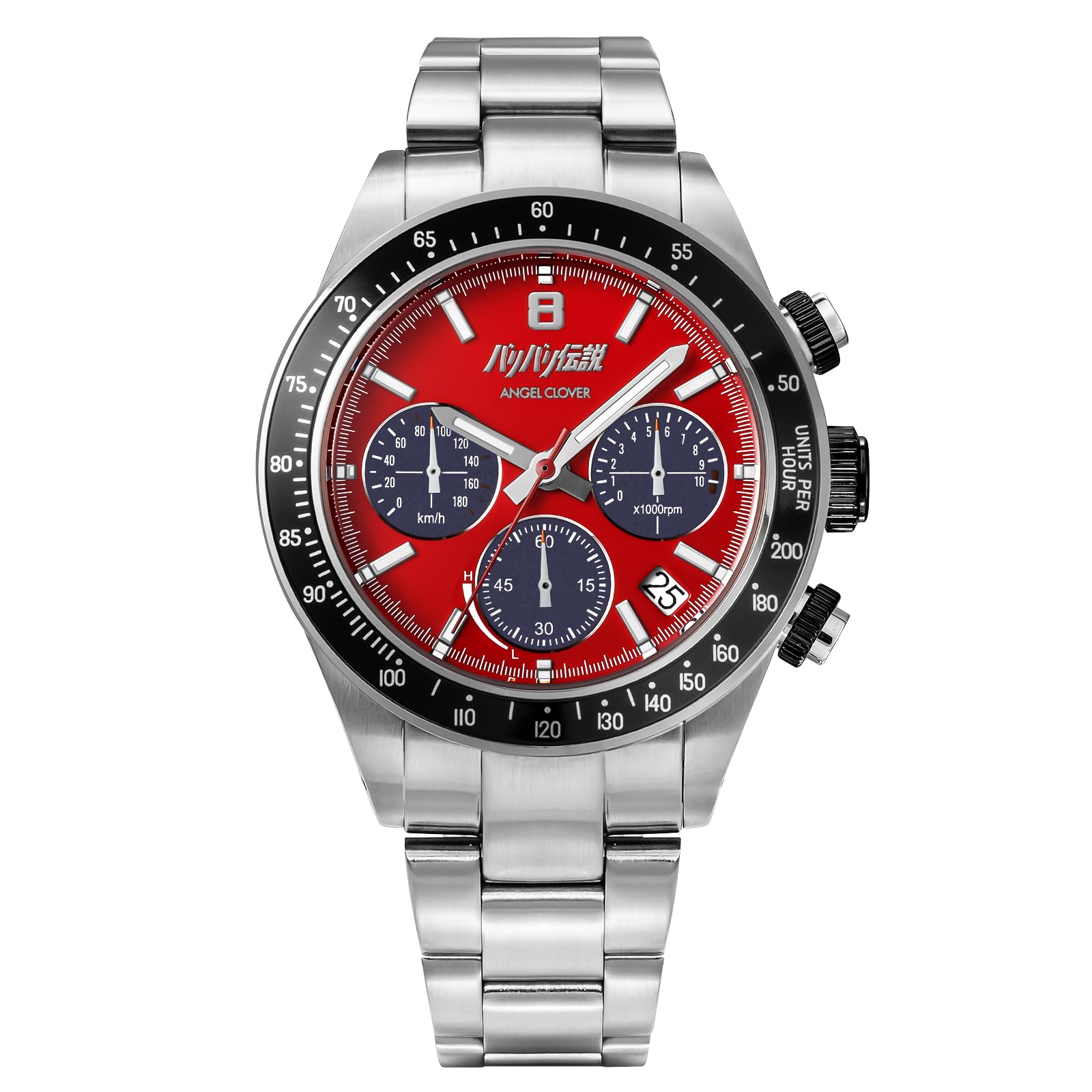 

Bari Bari Densetsu Collaboration Watch Gun Koma HONDA CB750F Model Solar 10 ATM Water Mineral Red Dial BA40GUN [AngelClover] - - - Powered, Resistant,
