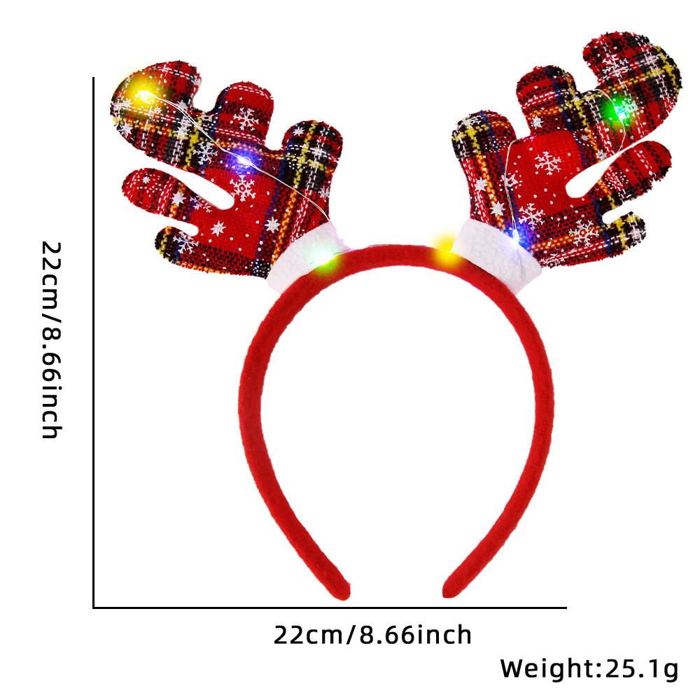 Christmas Festive Cartoon Headbands With Illuminated Reindeer Antlers Perfect For Parties Holiday