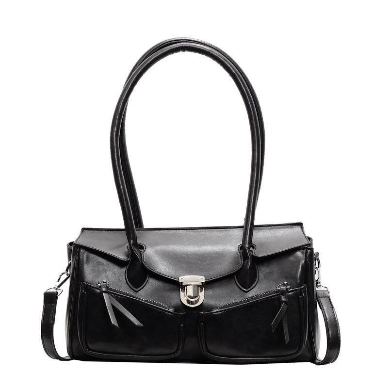 Портативная многокарманная новая сумка-мессенджер большой вместимости чёрный