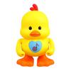 Electric Dancing Duck Toy with LED Light Music Toddlers Yellow Duck Walking Toy Boys Girls Tummy Time Interactive Crawling Animal Toy