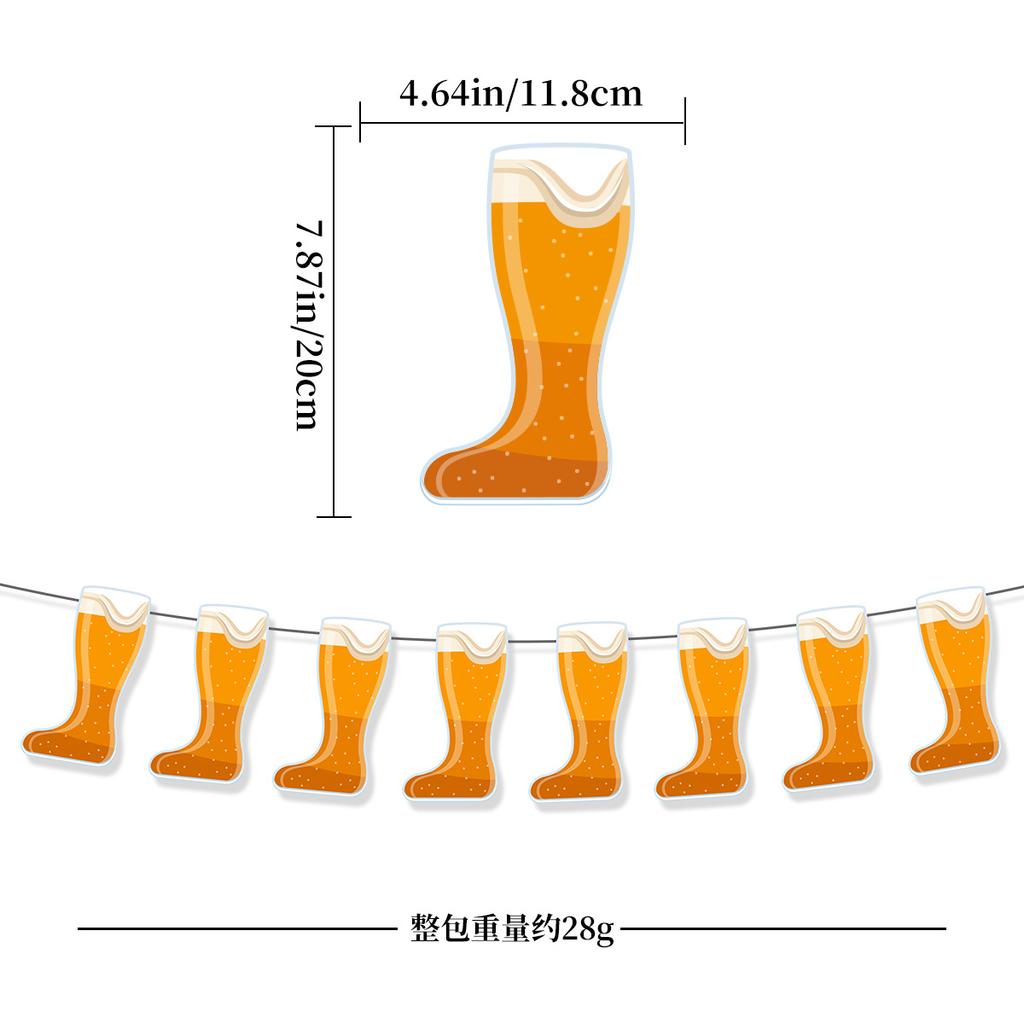 Oktoberfest Party Decorations Beer Banner Balloon 40th Cake Topper Number Balloon for German Beer Birthday Party Supplies Favors