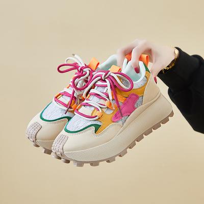 Baskets Respirantes en Mesh Printemps pour Femmes à Lacets Bas Chaussures de Sport Décontractées Baskets Confortables d'Extérieur Vulcan