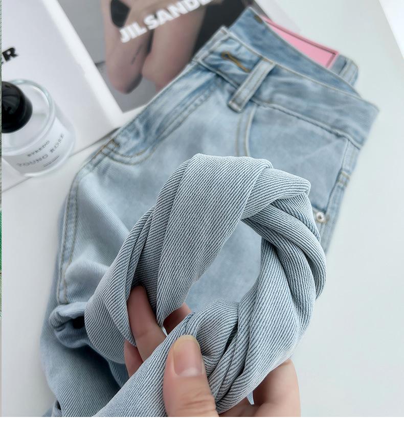 Damen Leichte Tencel Sommer Weitbein Hose - Hochtailliert, Slim-Fit und Gerades Bein Design