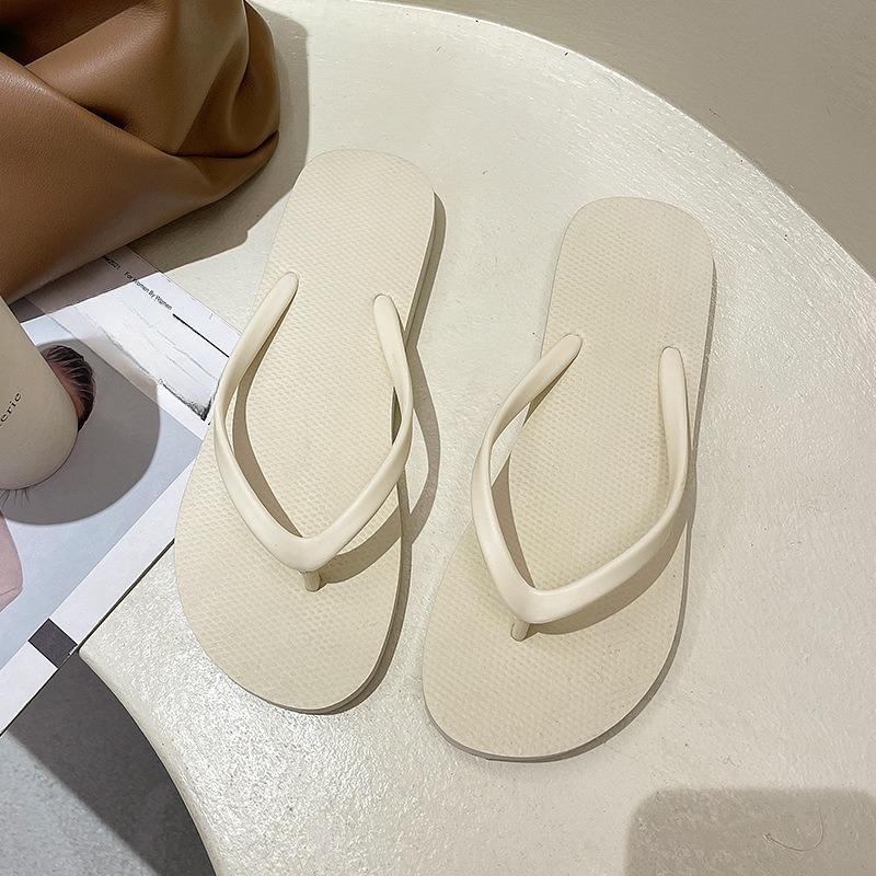 Однотонные нескользящие тапочки для отдыха женские летние пляжные тапочки женские шлепанцы для отдыха на открытом воздухе дышащие пляжные сандалии для женщин S 35-36 бежевый 890₽