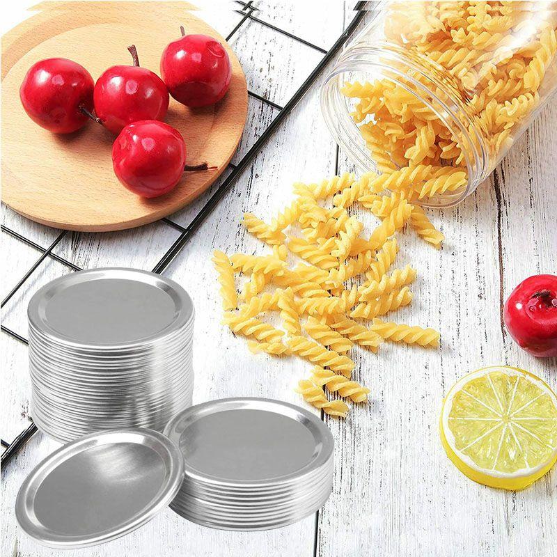 24 Stück Mason Jar Deckel mit normaler Öffnung für auslaufsichere Lebensmittellagerung und Konservierung