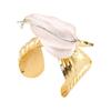 Bohemian Iris Flower Armband Leaf Arm Bangle Personalized 3D Flower Metal Bracelet  Girls