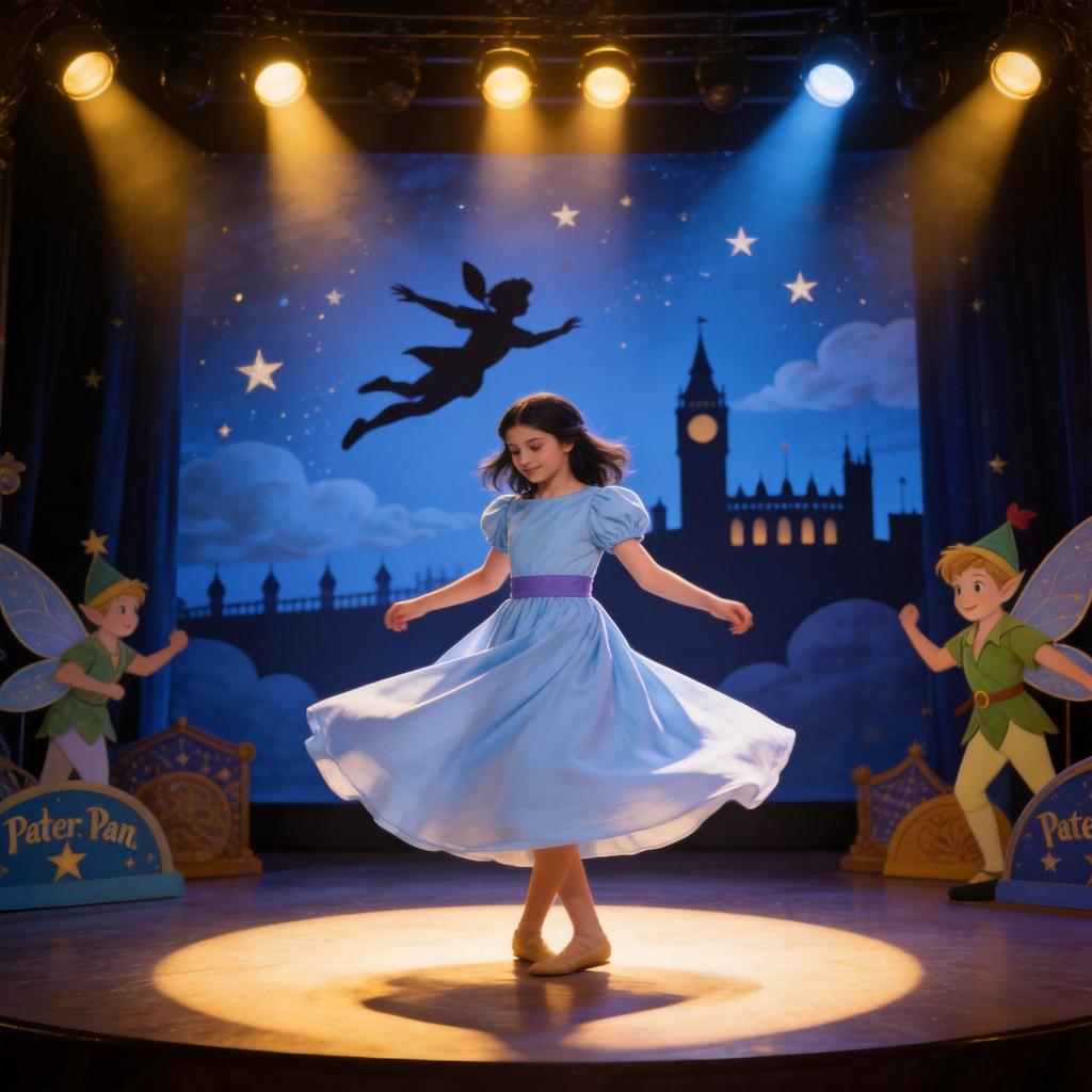 Peter Pan Wendy Darling Cosplay Kleid für Mädchen aus Milchseide für Comic Con Kostüme