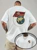 Unisex T-shirt CCCP Pattern Loose Fit T-Shirt, , 210g, Crew Neck, Summer Short Sleeve Top, Comfortable and Skin