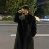 High-End Men's Grey Wool Trench Coat - Trendy, Loose, Mid-Length, Korean-Style, for Autumn and Winter