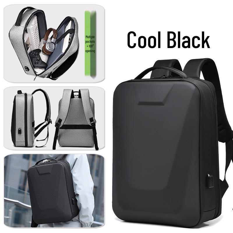 

Чоловічий водонепроникний рюкзак з жорстким корпусом - Висококласний світловідбивний діловий та повсякденний рюкзак для ноутбука, з можливістю налаштування для школи або роботи.