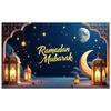 Ramadan Mubarak Lantern Backdrop Banner Islamic Celebration Event Decor Party Supplies Photography Props Decorations Background