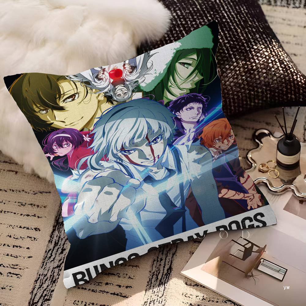 Anime Bungo Stray Dogs pillow cover sofa cushion cover home room decoration children gift