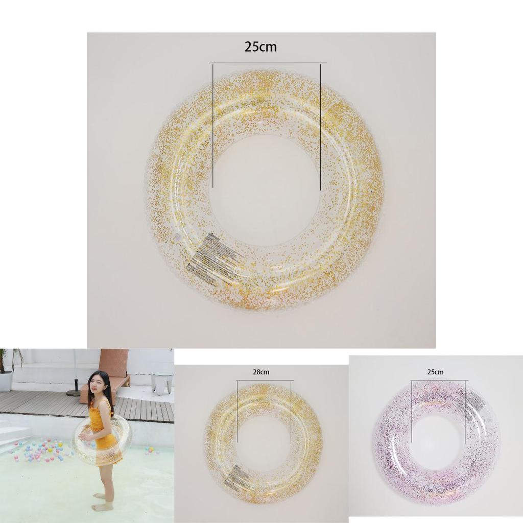 Adult Inflatable Glitter Swim Ring Children's Water Lifesaving Ring Armpit Float Ring