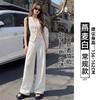 Women's High Waist Wide Leg Pants Straight Leg Linen Tencel Trousers Summer Thin Loose Draped Lazy Commute Suit Pants