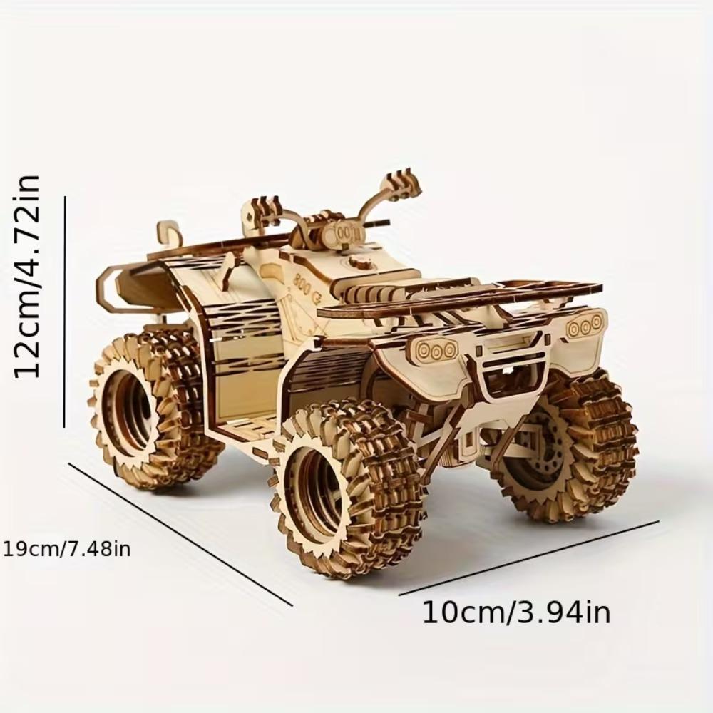 3D Wooden Puzzle for Adults Lunar Rover Wooden Model Building Set Mechanical Lunar Terrain Vehicle Construction Craft DIY Gift