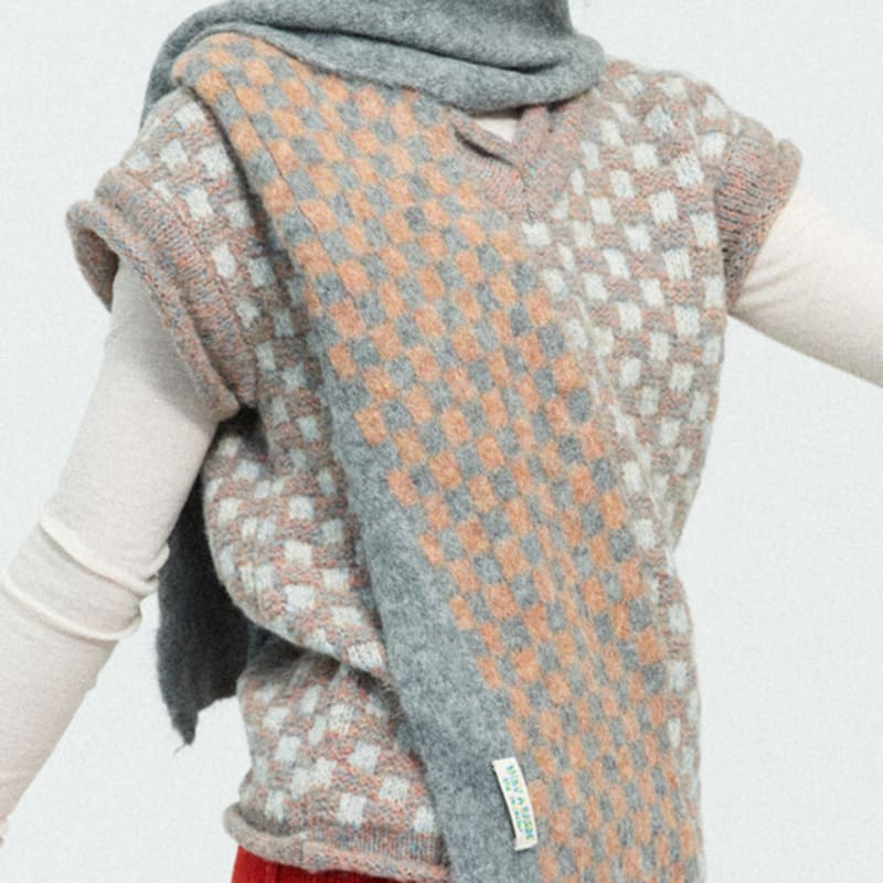 

MISU A BARBE TOWEL MUFFLER MULTI GREY MULTI GREY