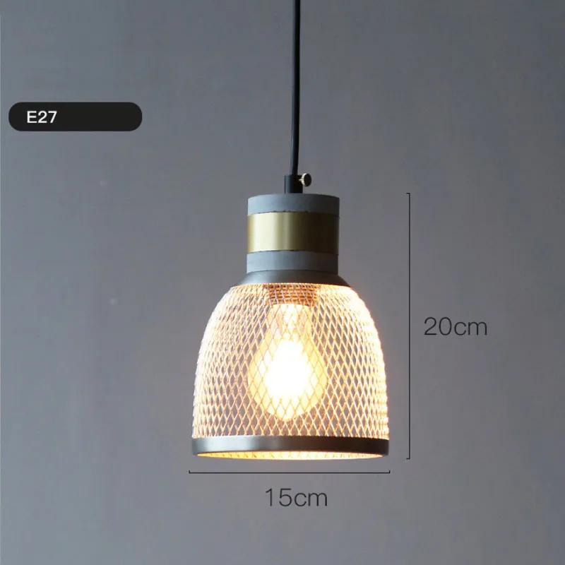 Modern Industrial Style Pendant Light Indoor LED Cement Chandelier Suspension Bedroom Hanging Light for Hall Cafe Bar Table