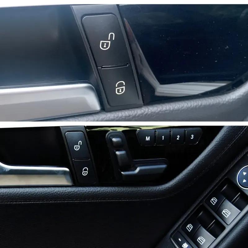 Car Door Lock Unlock Button Sequ Trim Cover Sticker  for Mercedes Benz A B C E GLA CLA GLK GLE CLS ML GL W204 W212 W246 W166