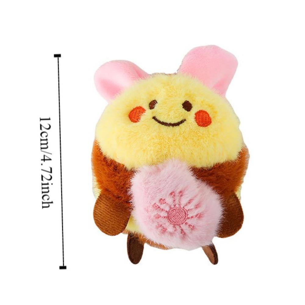 Cartoon Plush Bag Pendant Soft Creative Drawstring Doll Cartoon Bee Keychain  Women Men