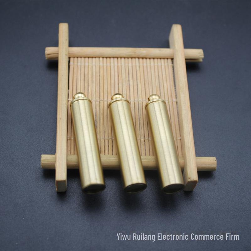 Brass Brushed Whistle: Outdoor Survival, Referee, Key Pendant Accessory