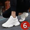 Fashion Men Invisible Height Increasing Sneakers Cowhide Thick Sole Comfortable 8CM Elevator Shoes Fashion Lift Sports Man Daddy Shoes