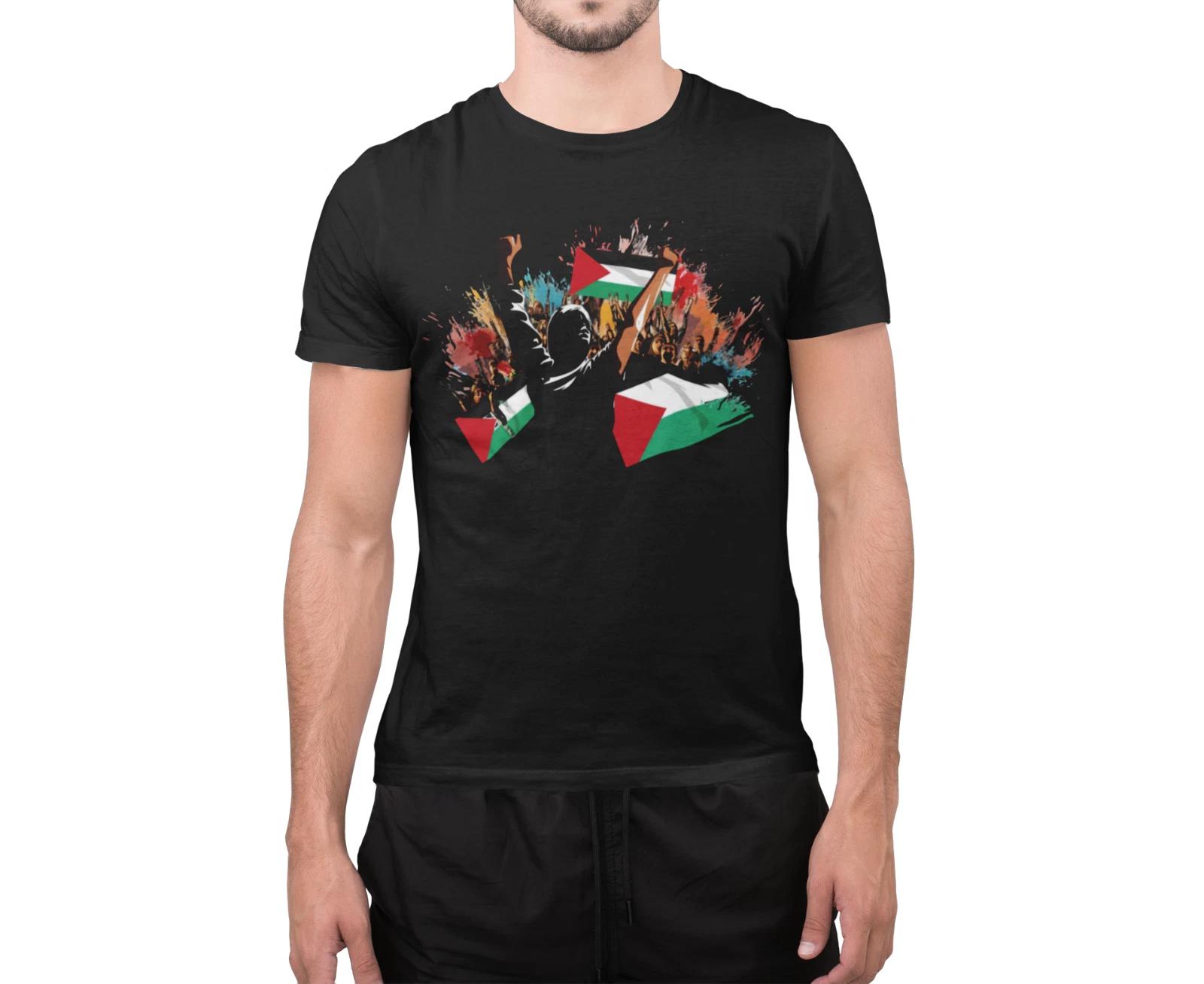 Free Palestine Rally Tee I Stand With Palestine Unisex Graphic Cotton T-Shirt S
