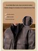 Amerikanische Workwear PU-Leder Herren Daunenjacke - Winterkollektion 2025, High-End Trendmarke.