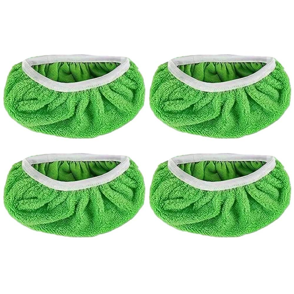 

4Pcs Durable Absorbent Sponge Microfiber Mop Pads Flat Mop Head Washable Mop Cloth Reusable Sweeping Cloth for Wet&Dry Cleaning