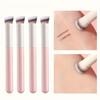 [Professional Kabuki Brush] Professional Mini Kabuki Brush - Angled Flat Top Concealer & Contour Brush | Small Precision Brush for Blending,