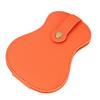 Guitar Shaped Guitar Pick Holder Stylish PU Leather Picks Storage Bag for Guitar Lovers 18 Slots Orange