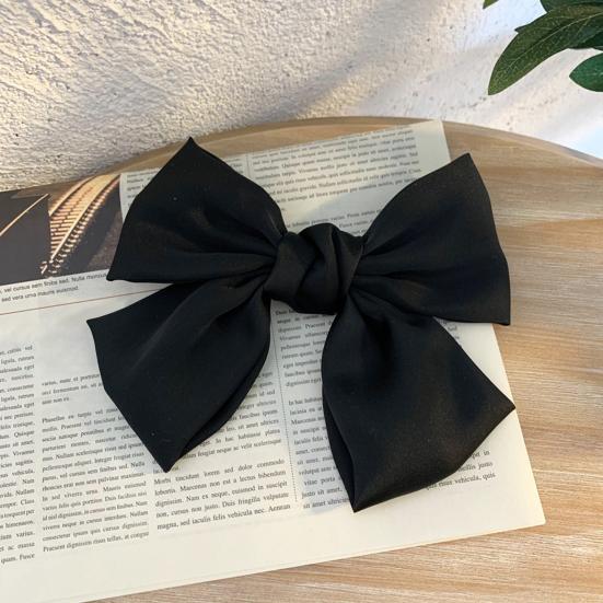 Women Hairpin Bow Theme Hair Clip Bright Color Hair Clip Back Head Hair Claw Lightweight Hair Accessory