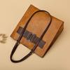 European and American Retro Women's Handbag 2024 Summer New Contrasting Color Vertical Square Tote Bag PU High End Commuter Office Worker Shoulder Bag