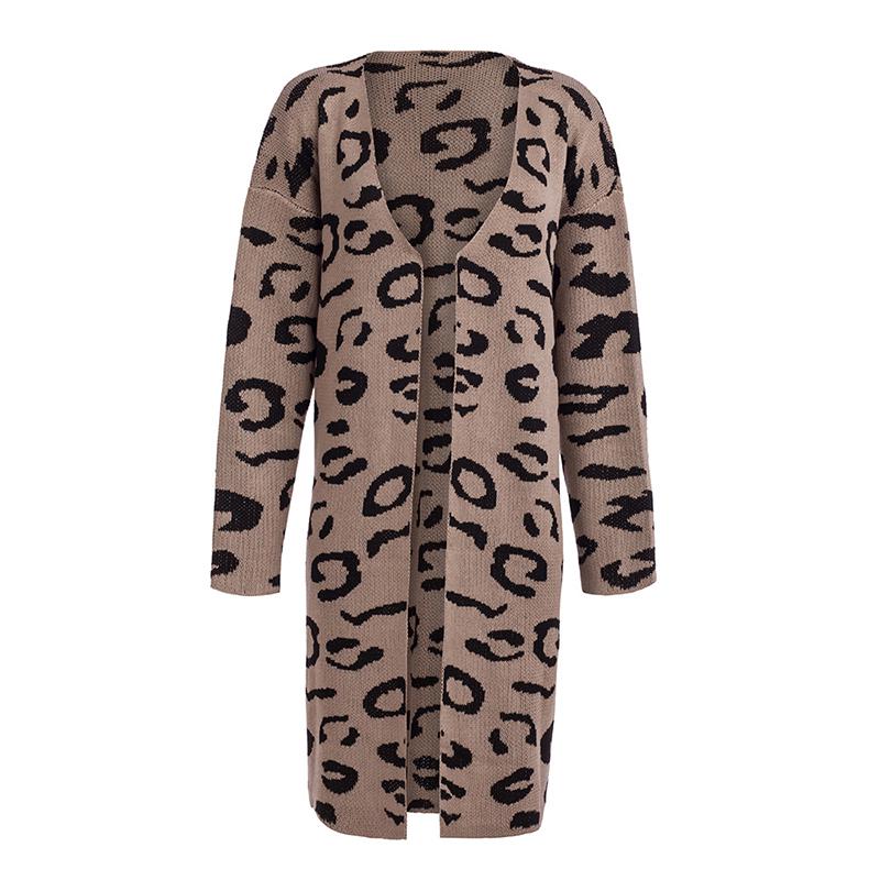 leopard sweater coat