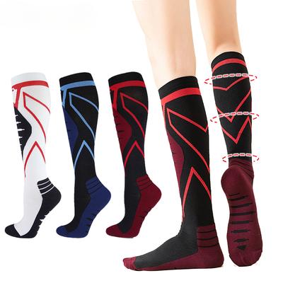 1 Pair Compression Socks for Men Women 15-20 MmHg Support for Running Nurses Flight Pregnancy Circulation Athletic Socks