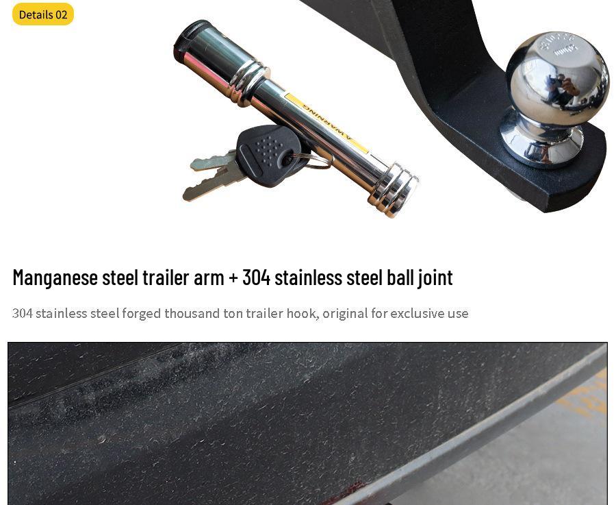 Reinforced Trailer Hitch for Tank 300/400/500, Fangchengbao 5, and Pickup Trucks